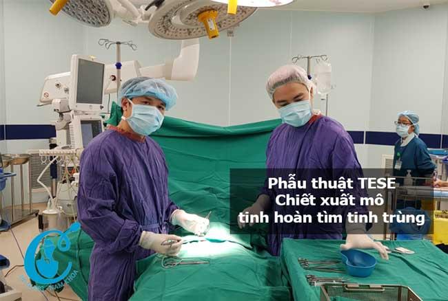 Phẫu thuật TESE - Chiết xuất mô tinh hoàn tìm tinh trùng